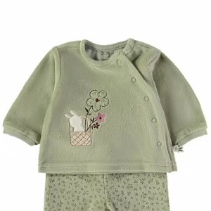 Pijama beb&eacute; dos piezas tundosado con bordado