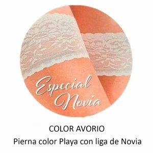 Media de liga con blonda 15 deniers Perfida