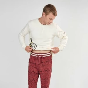Pijama largo hombre Peanuts algod&oacute;n