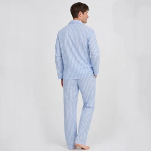 Pijama camisero hombre algod&oacute;n rayas