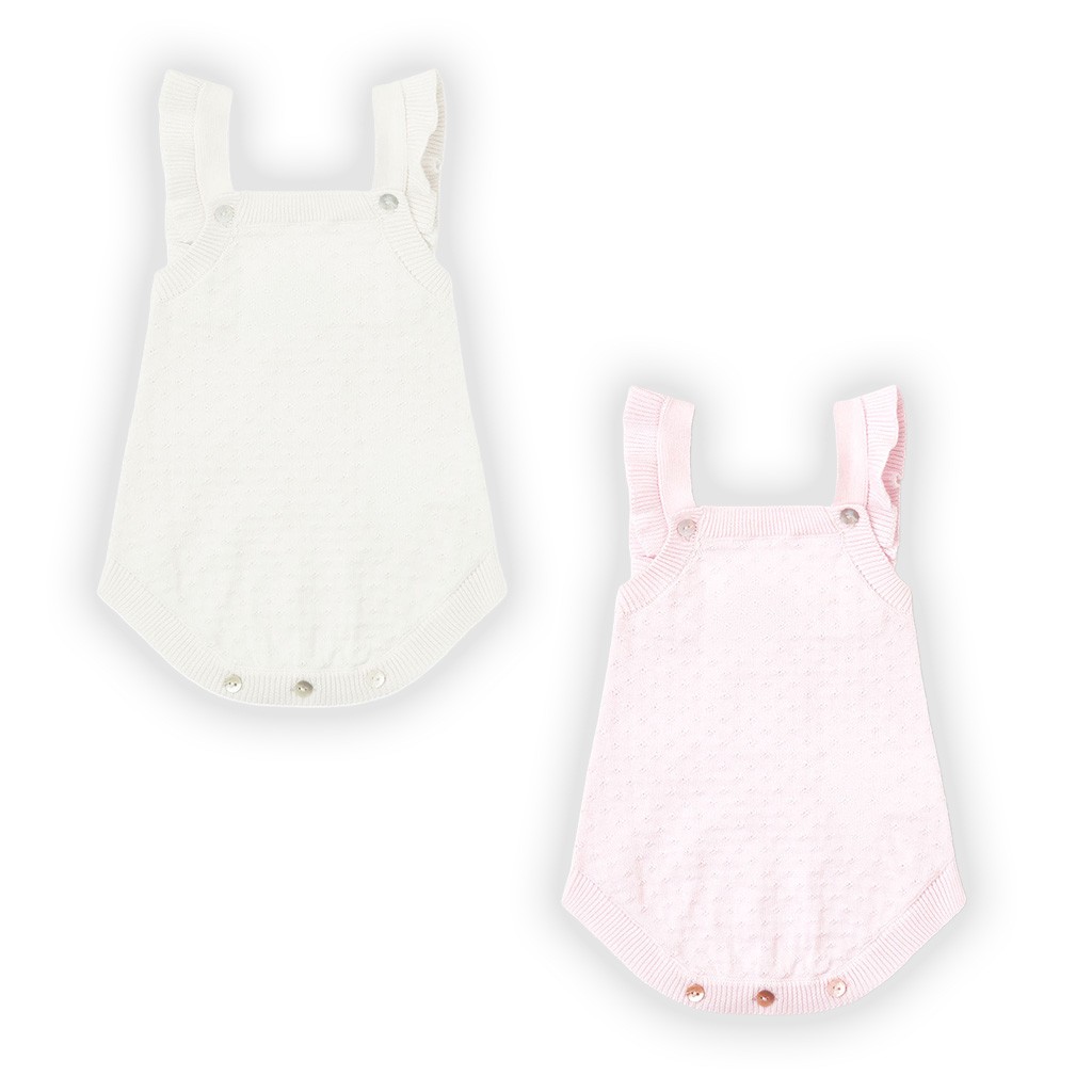 Ranita beb&eacute; tirantes algod&oacute;n calado